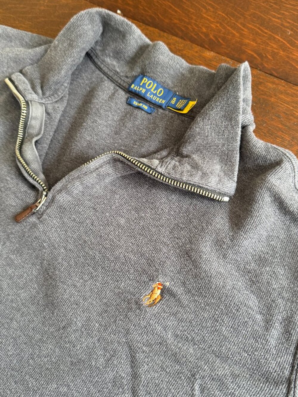 Polo Ralph Lauren Men's Grey 1/4 Zip Lightweight Sweatshirt Size XL
